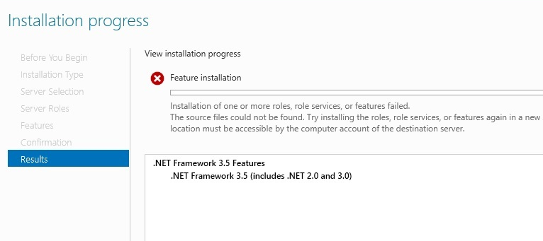 How To Fix Failed To Install .Net 3.5 On Windows Server 2012 | KC's Blog